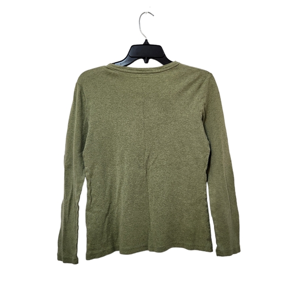 Sonoma Green Long Sleeve Crewneck Cotton T-shirt Size Medium - Picture 4 of 4